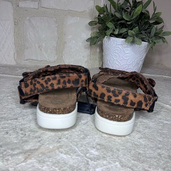 Wonder Nation Leopard print Bow Flatform Sandal girls sz 2 - Picture 4 of 6